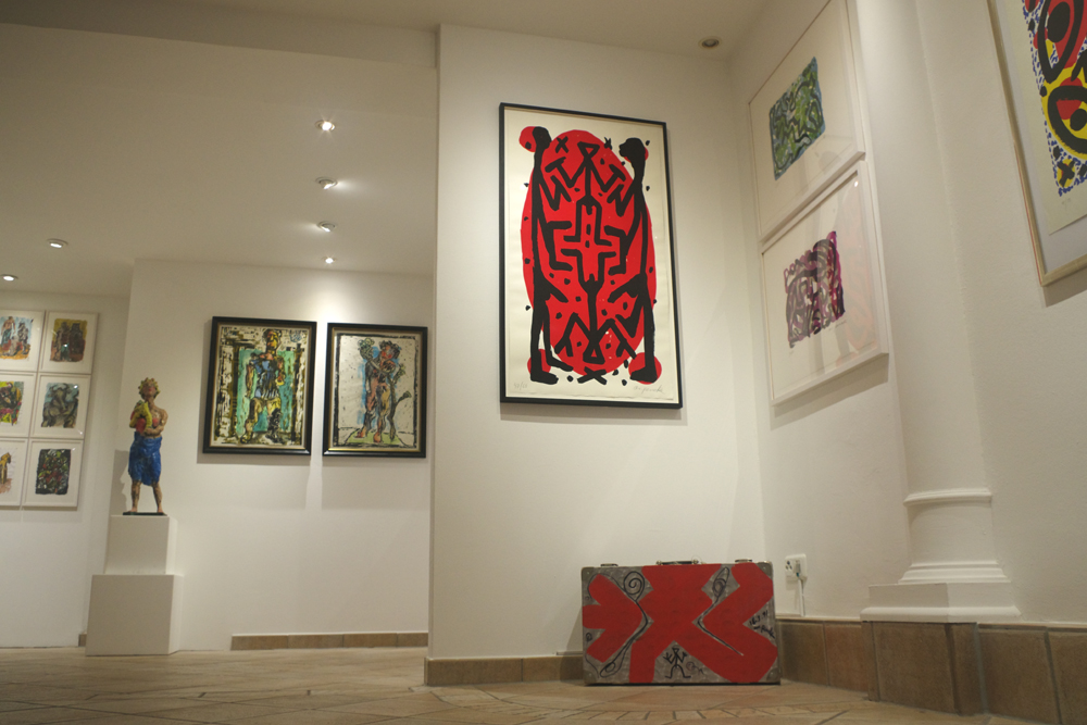 Bilck in die Ausstellung, Ausstellung Galerie Lochner 5 Jahre KA7, Galerie Lochner