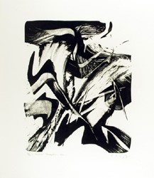 TELMON
1994
Lithografie
80 x 70 cm
Auflage: 12 num., hier 11/12
WVZ 145 (Schwarzstein zu WVZ 136)