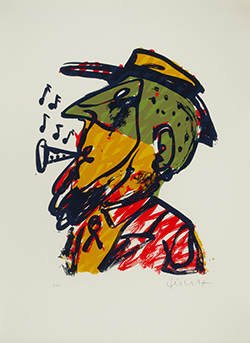 Markus Lüpertz Konzert in Bonn Farbserigrafie Papier 2009