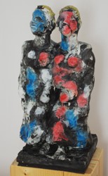 Zwilling,Sternzeichen,Bronze,Bronzeskulptur,Bozetti,Bozetto,Skulptur,Markus Lüpertz,Markus Luepertz,Auflage 30,nummeriert,handbemalt